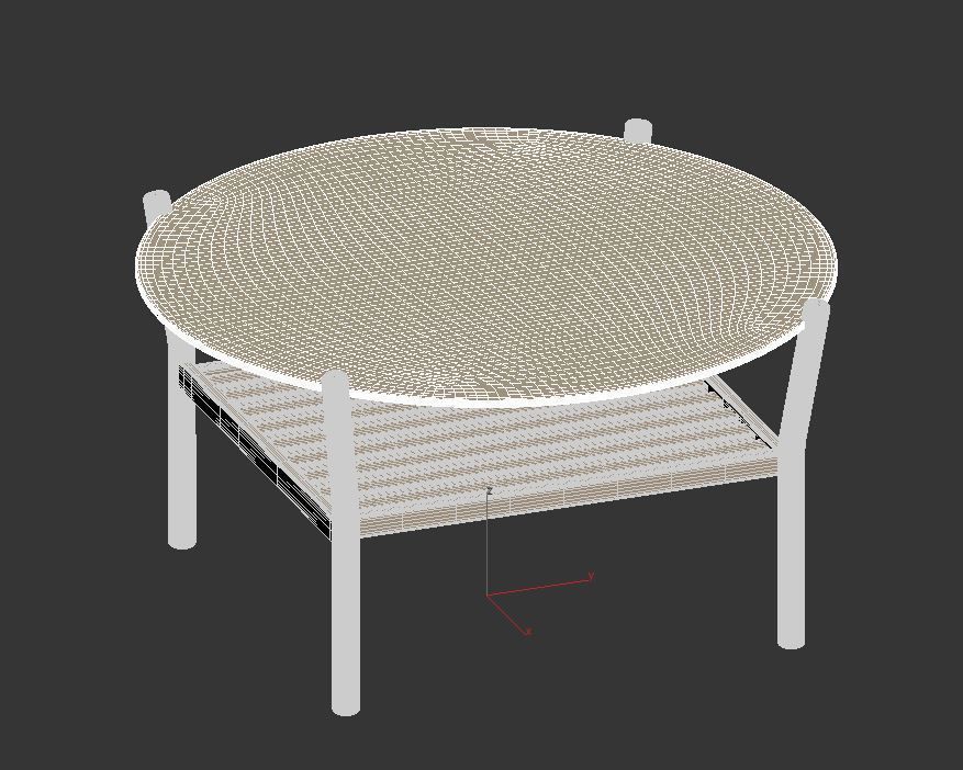 Table Anix 418 Low-poly 3D model_7