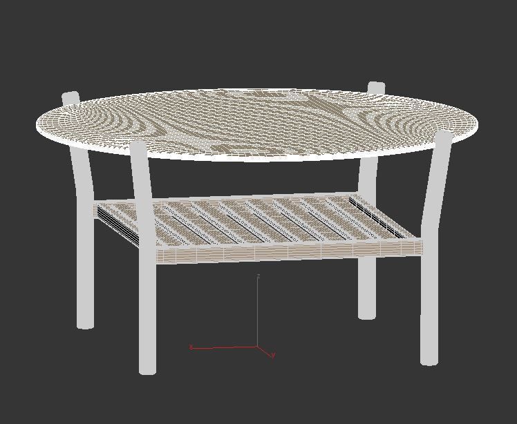 Table Anix 418 Low-poly 3D model_8