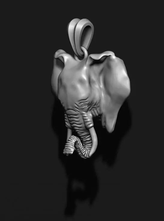 elephant pendant 3D print model