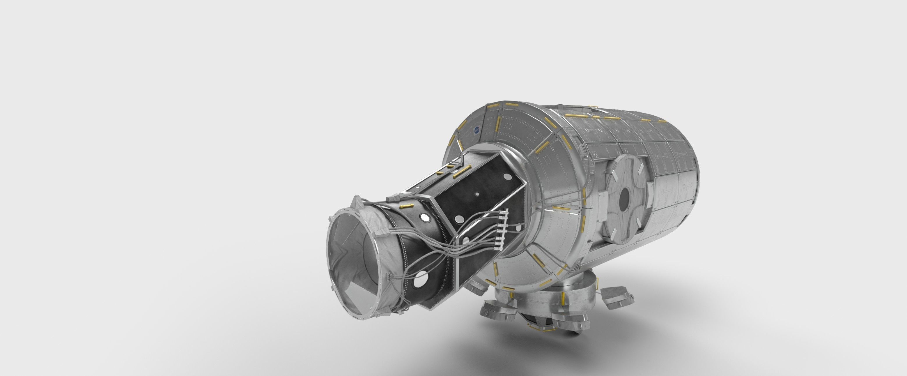 Node Three module on ISS 2019 3D model_6