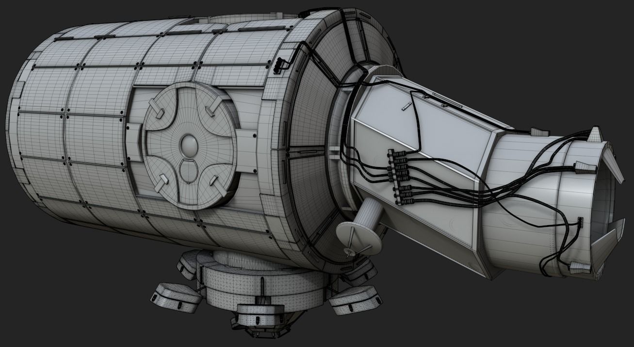 Node Three module on ISS 2019 3D model_3