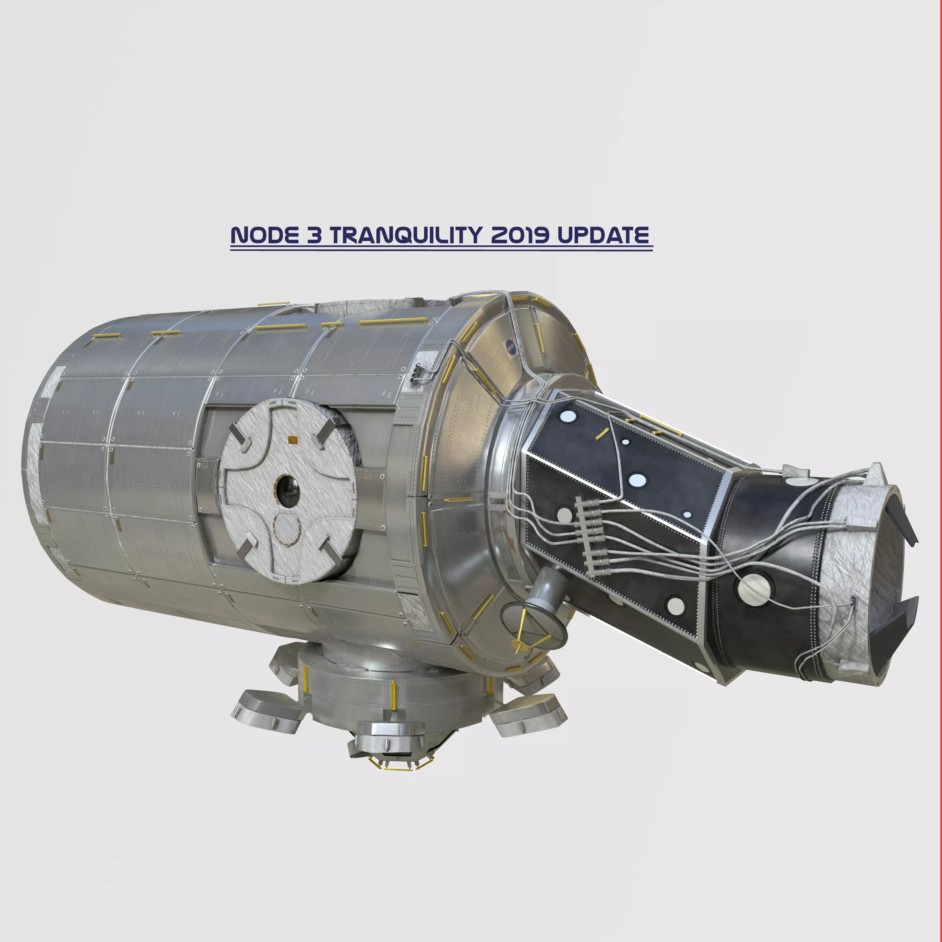 Node Three module on ISS 2019 3D model_0