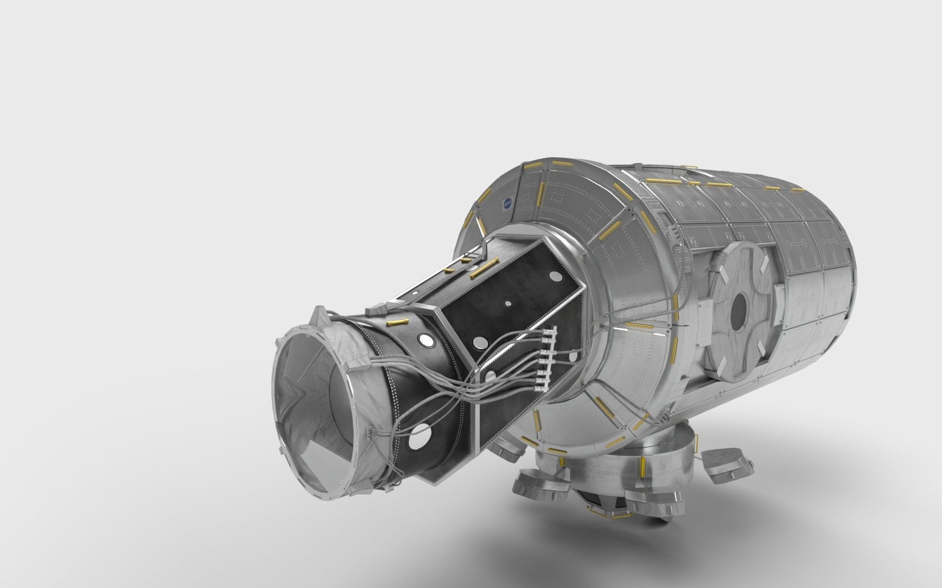Node Three module on ISS 2019 3D model_5