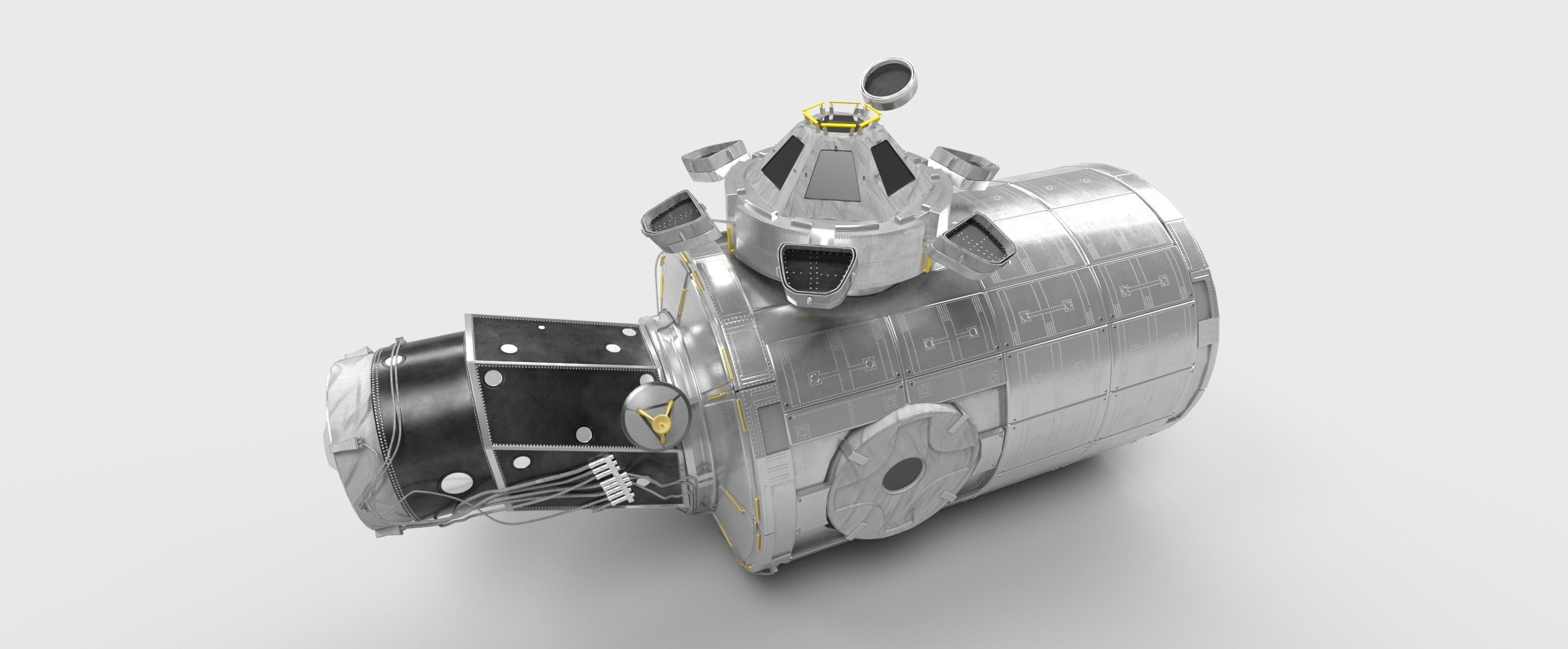 Node Three module on ISS 2019 3D model_8