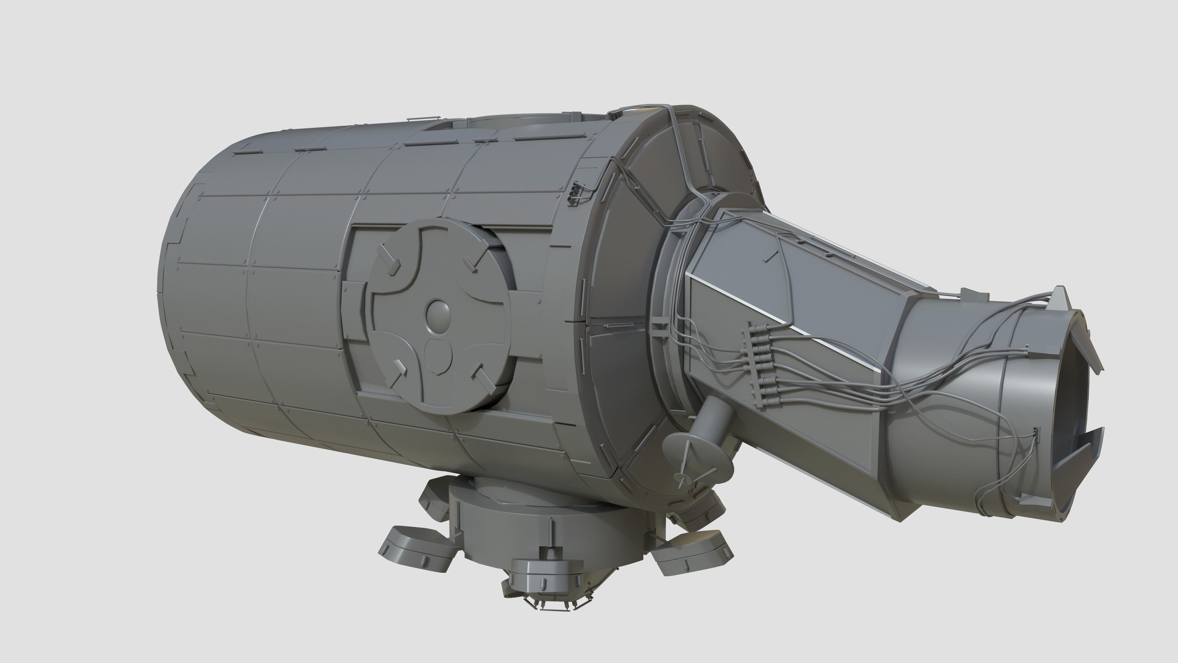 Node Three module on ISS 2019 3D model_4