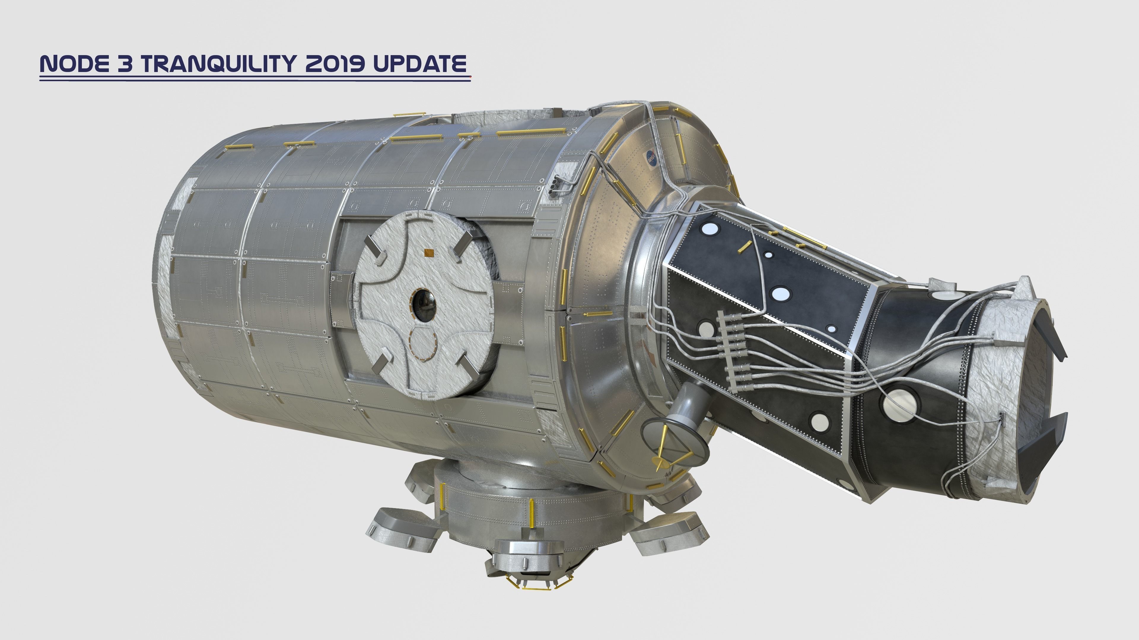 Node Three module on ISS 2019 3D model_13