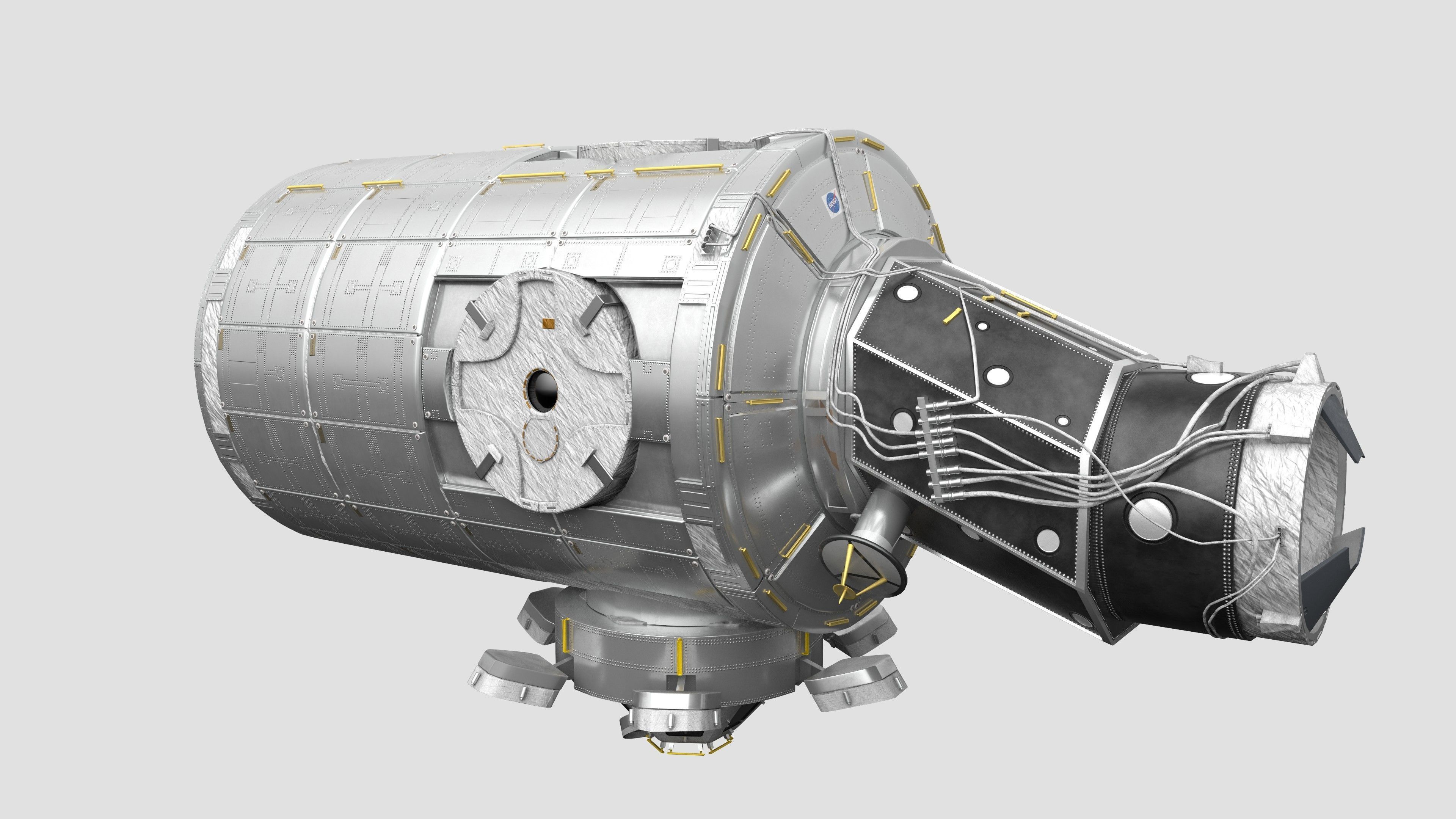 Node Three module on ISS 2019 3D model_1