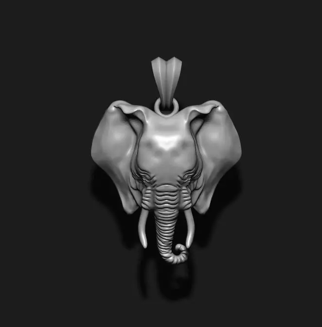 elephant pendant 3D print model