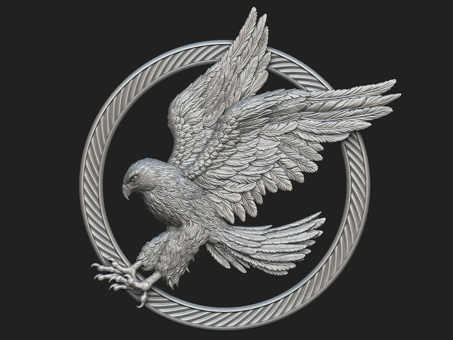 Hawk collection two eagle head rings _2