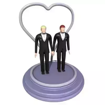 Wedding Toppers Two Men 3D model