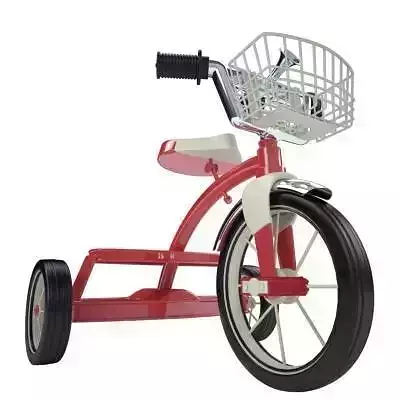 Tricycle with basket 3D model