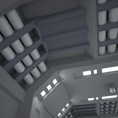 SciFi Corridor A 3D model_1