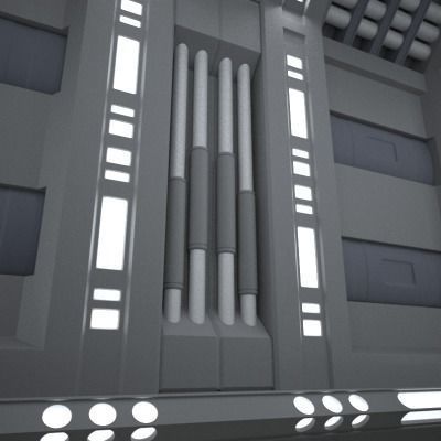 SciFi Corridor A 3D model_2