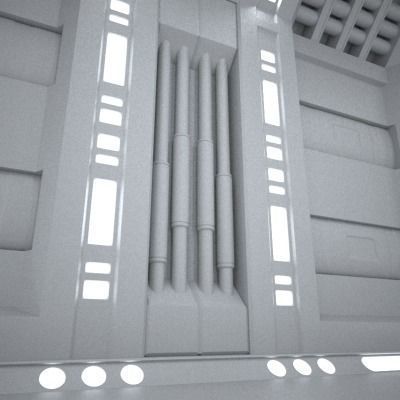 SciFi Corridor A 3D model_16