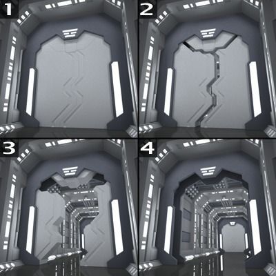 SciFi Corridor A 3D model_13