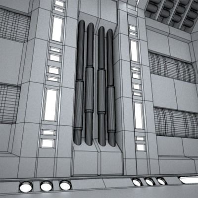 SciFi Corridor A 3D model_19