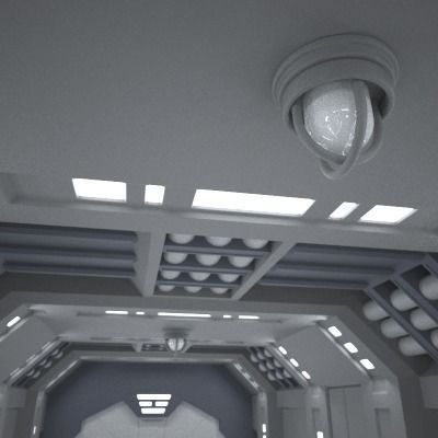 SciFi Corridor A 3D model_12