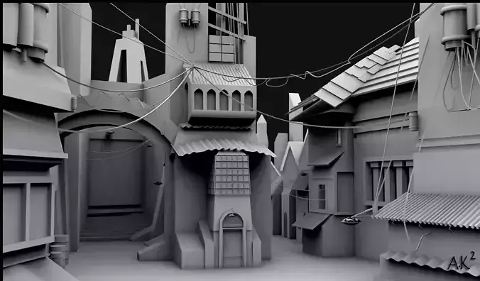 Old Town 3D model