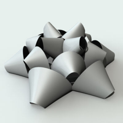 Ribbon 1 bow 3D model_3