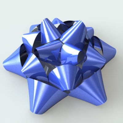 Ribbon 1 bow 3D model_2