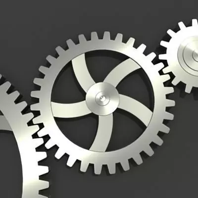 Gears three metal 3D model_0