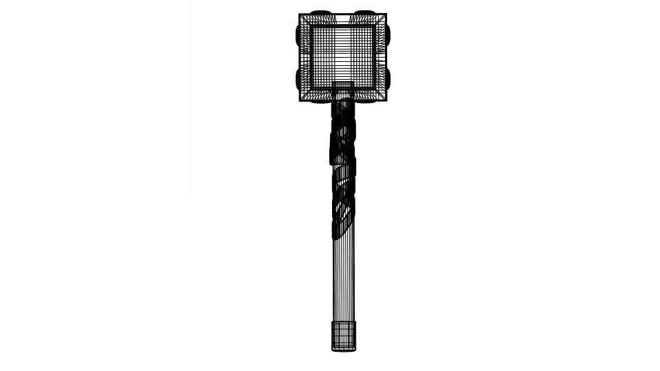 Mjlnir Hammer 3D model_8