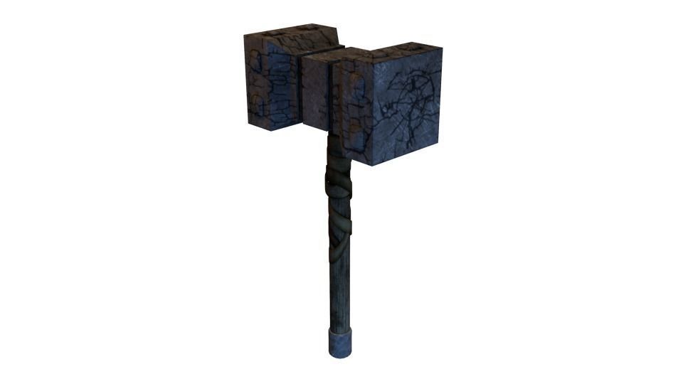 Mjlnir Hammer 3D model_6