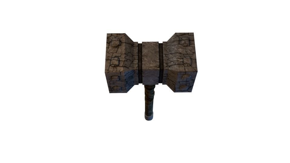 Mjlnir Hammer 3D model_4