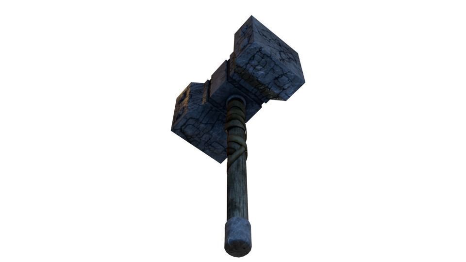 Mjlnir Hammer 3D model_5