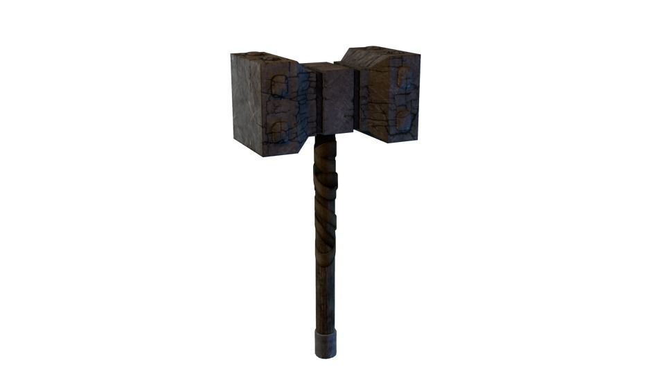 Mjlnir Hammer 3D model_3