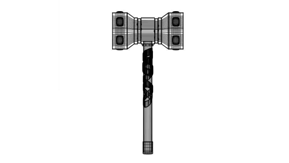 Mjlnir Hammer 3D model_7