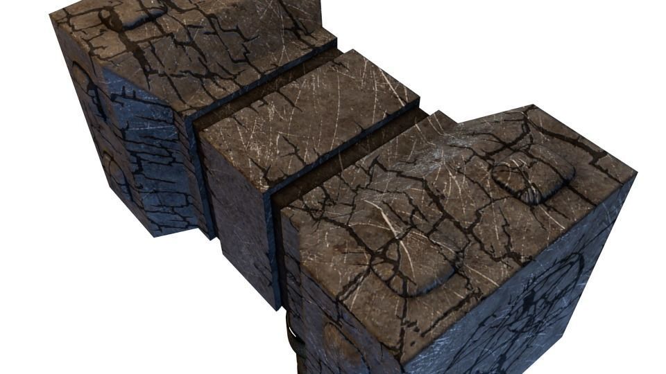 Mjlnir Hammer 3D model_1