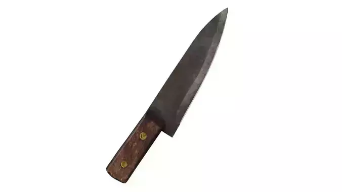Realistic Kitchen Knife with PBR material 3D model
