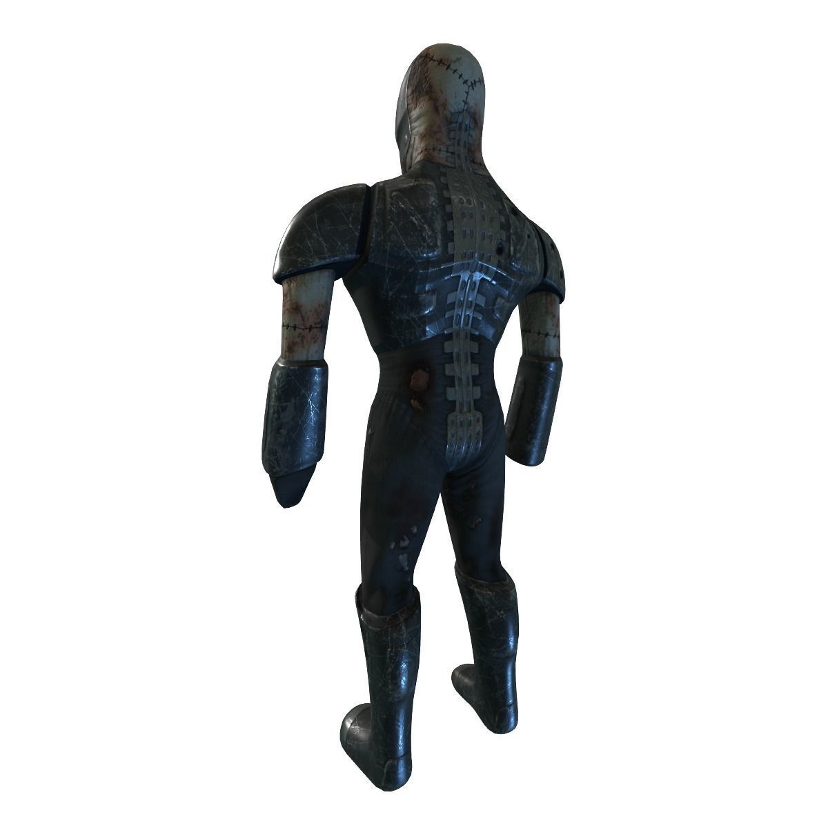 Cyborg Knight  Rigged and Animated Low Poly RPG or FPS Character Low-poly 3D model_18