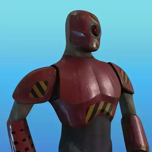 Cyborg Knight  Rigged and Animated Low Poly RPG or FPS Character Low-poly 3D model