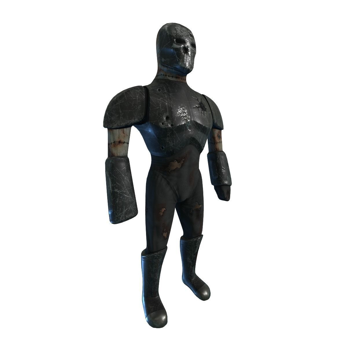 Cyborg Knight  Rigged and Animated Low Poly RPG or FPS Character Low-poly 3D model_33