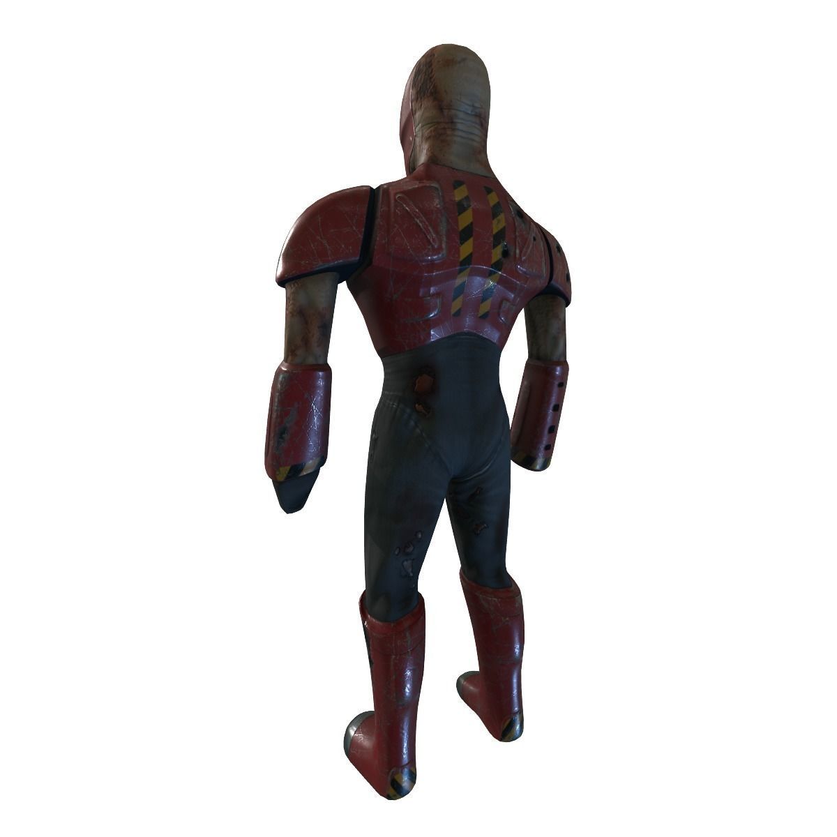 Cyborg Knight  Rigged and Animated Low Poly RPG or FPS Character Low-poly 3D model_6
