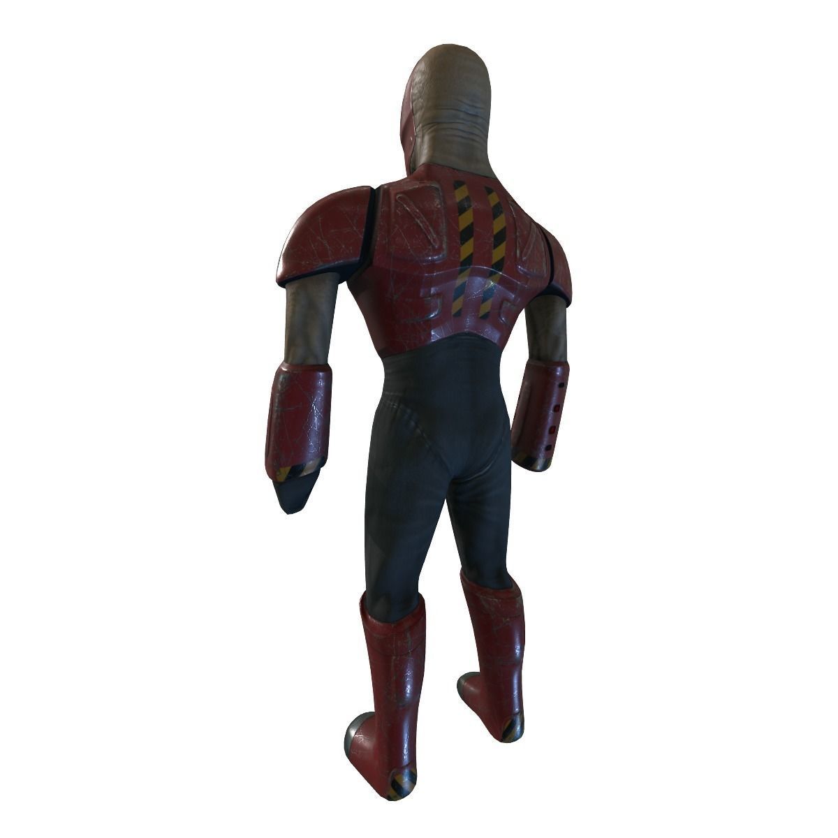 Cyborg Knight  Rigged and Animated Low Poly RPG or FPS Character Low-poly 3D model_34