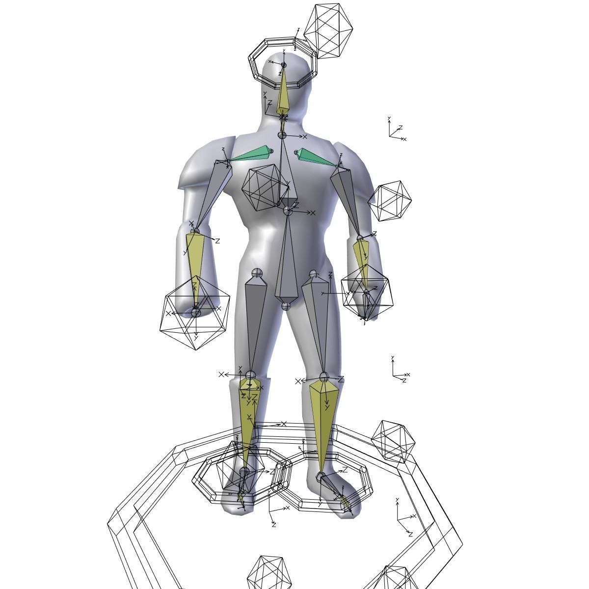 Cyborg Knight  Rigged and Animated Low Poly RPG or FPS Character Low-poly 3D model_39