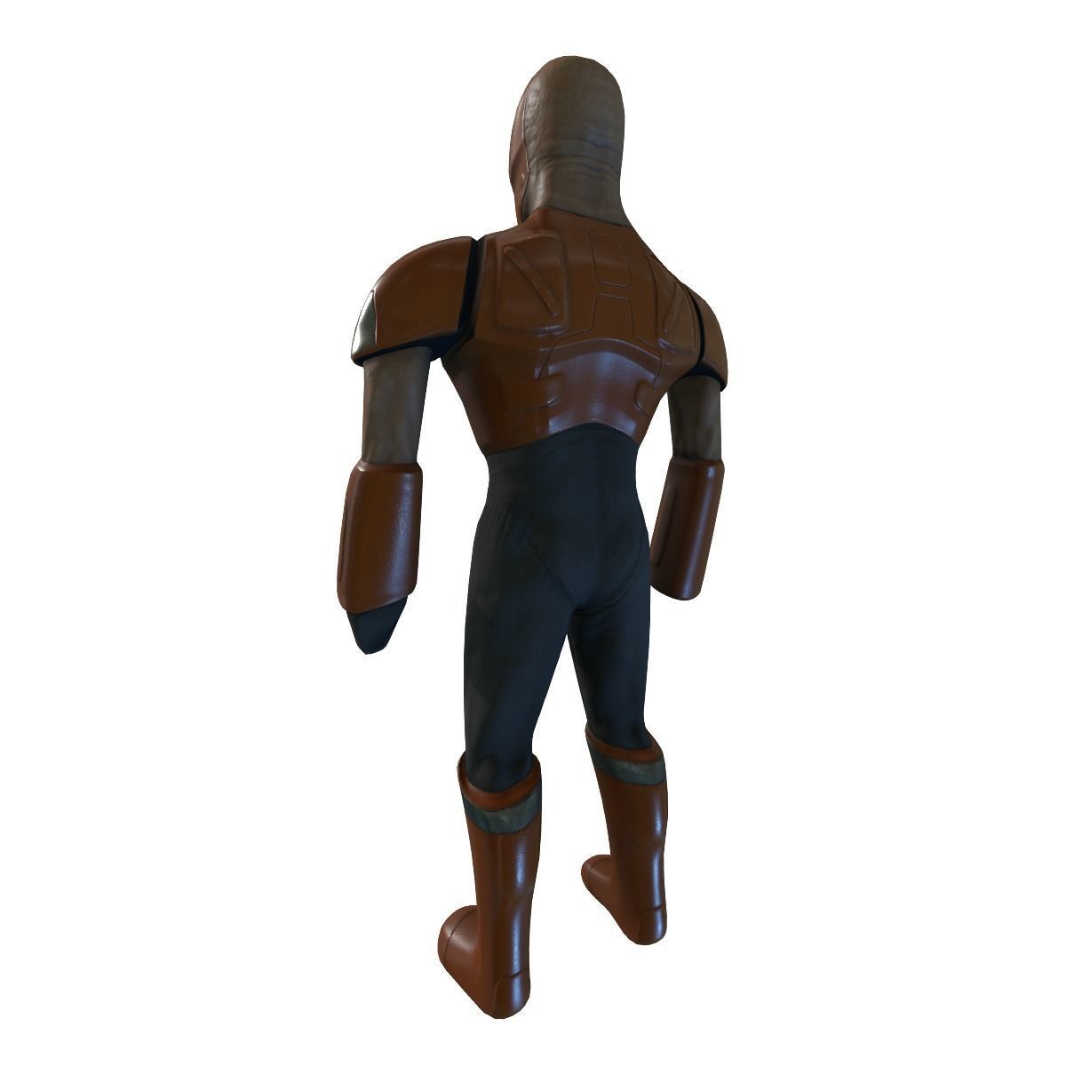 Cyborg Knight  Rigged and Animated Low Poly RPG or FPS Character Low-poly 3D model_19