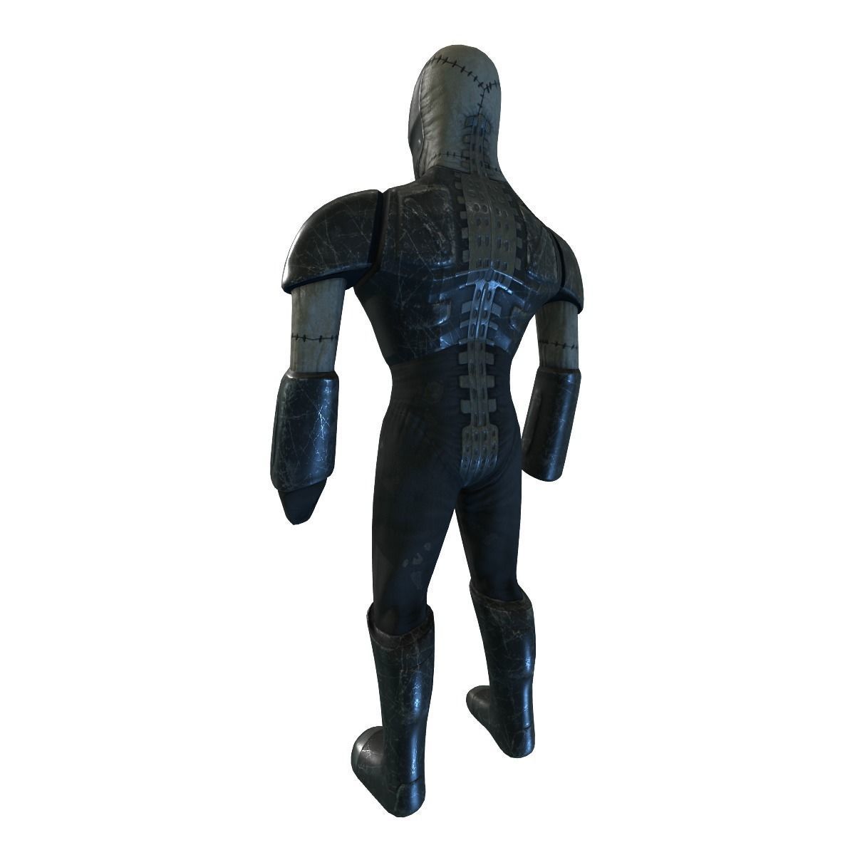Cyborg Knight  Rigged and Animated Low Poly RPG or FPS Character Low-poly 3D model_14