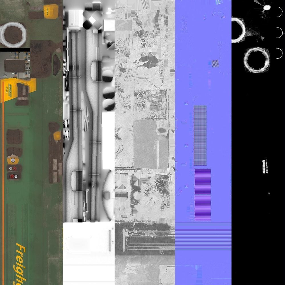 Diesel locomotive low poly Low-poly 3D model_7