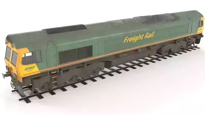 Diesel locomotive low poly Low-poly 3D model