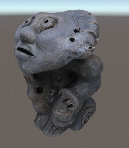 Photorealistic Sitting Idol Low-poly 3D model