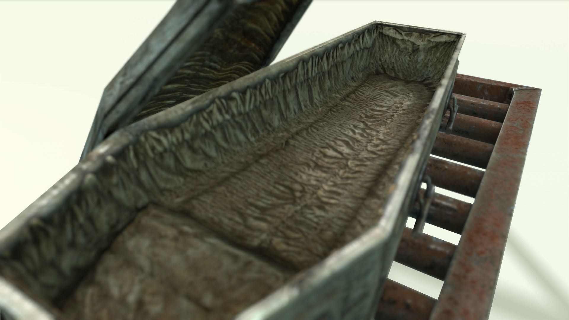 Low Poly Vintage Cremation Furnace  With PBR Materials Low-poly 3D model_14