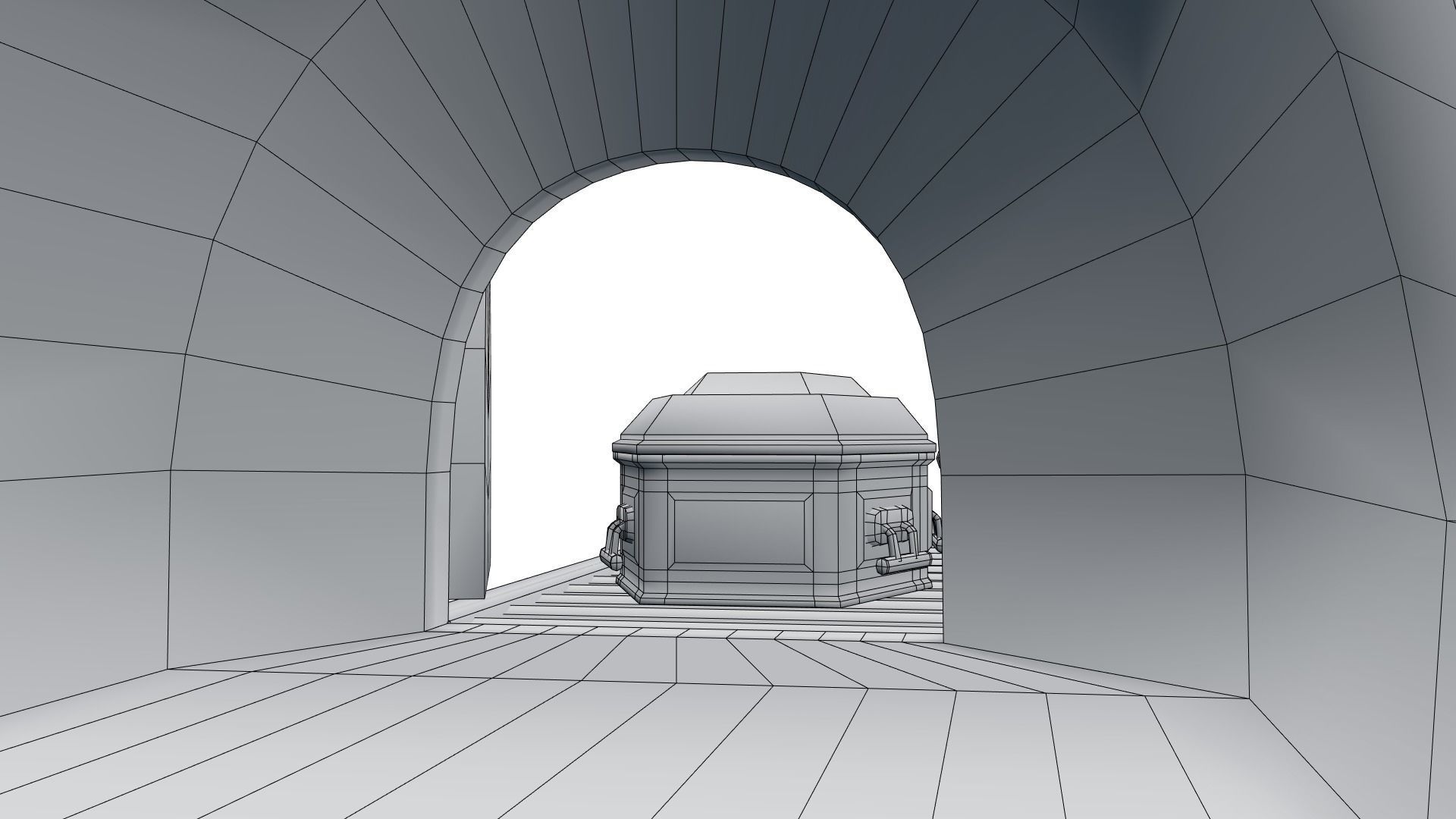 Low Poly Vintage Cremation Furnace  With PBR Materials Low-poly 3D model_21