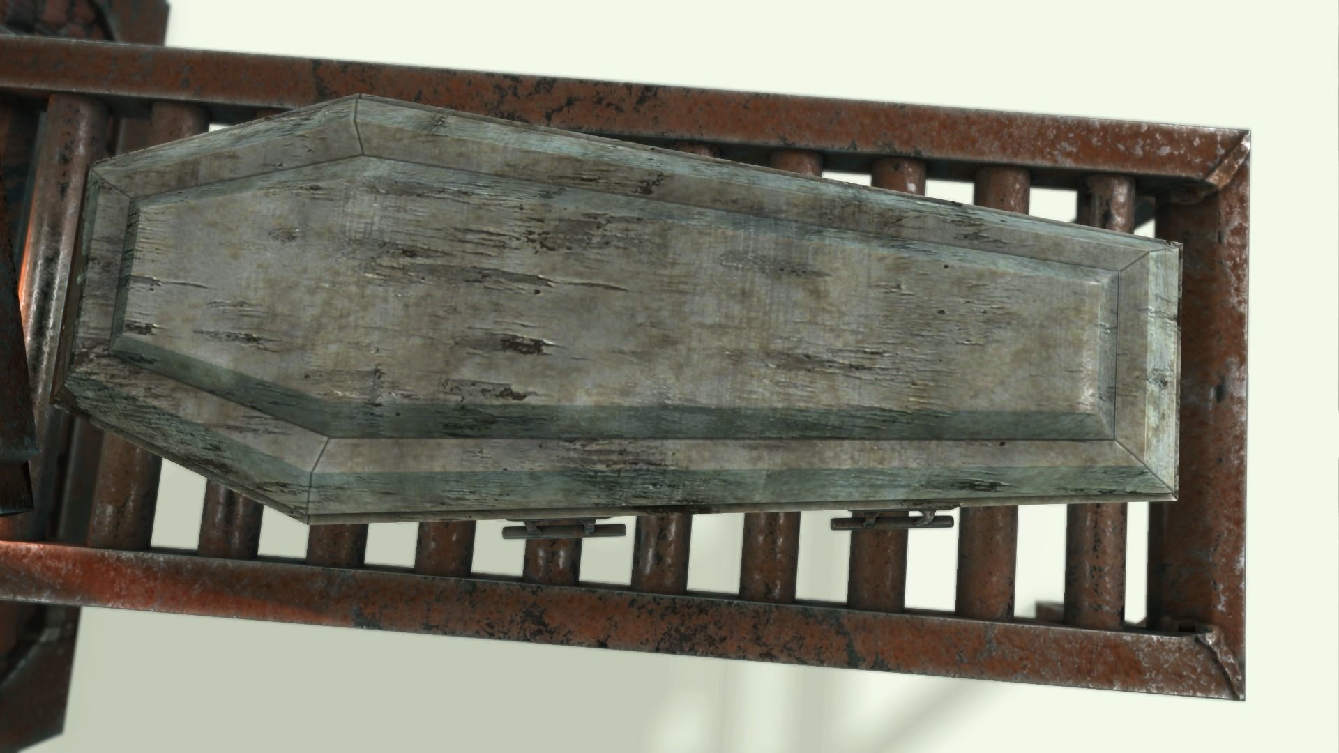 Low Poly Vintage Cremation Furnace  With PBR Materials Low-poly 3D model_10