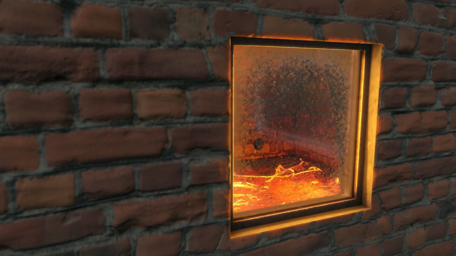 Low Poly Vintage Cremation Furnace  With PBR Materials Low-poly 3D model_12