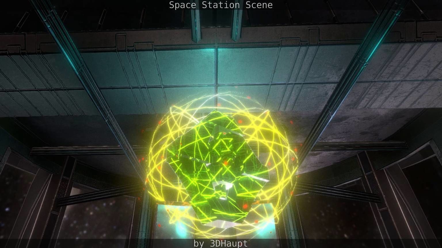 Space Station Scene  Free low-poly 3D model_33