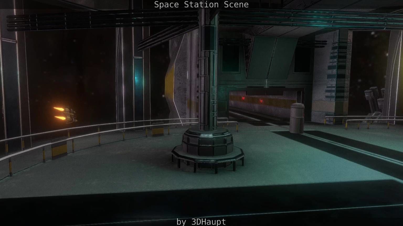 Space Station Scene  Free low-poly 3D model_58